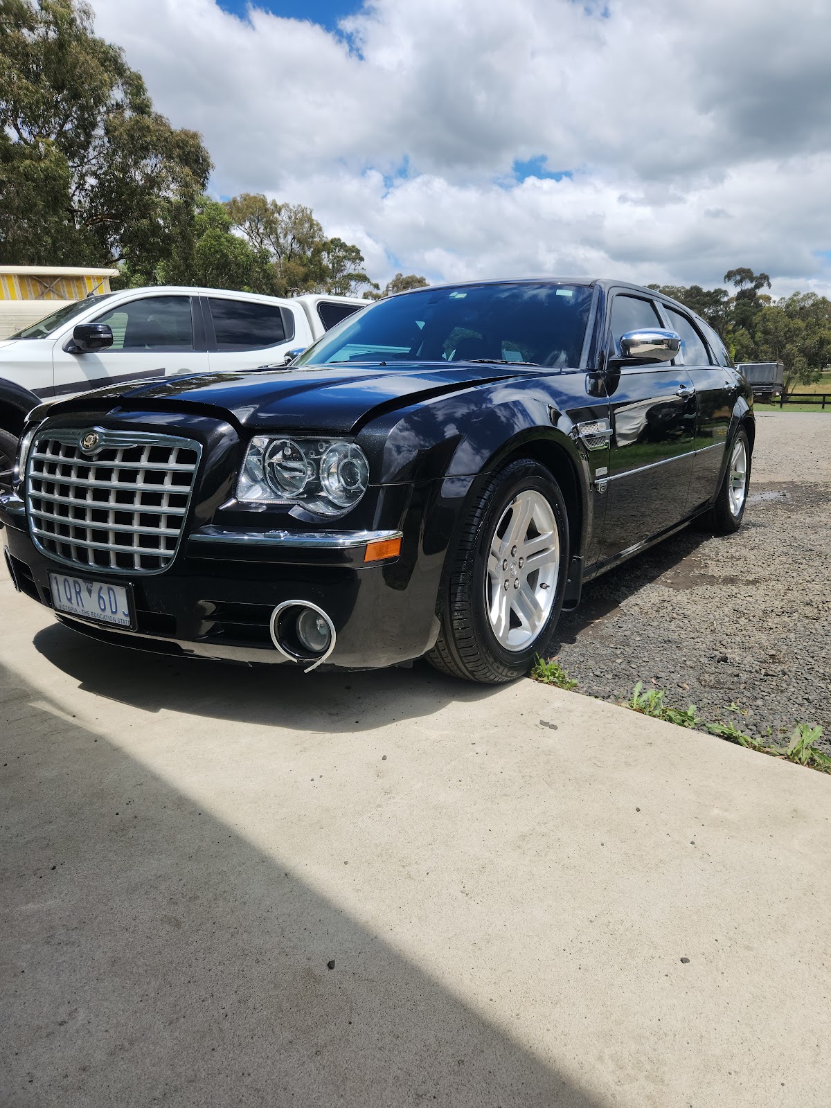 Black Chrysler 300C polished to a mirror finish