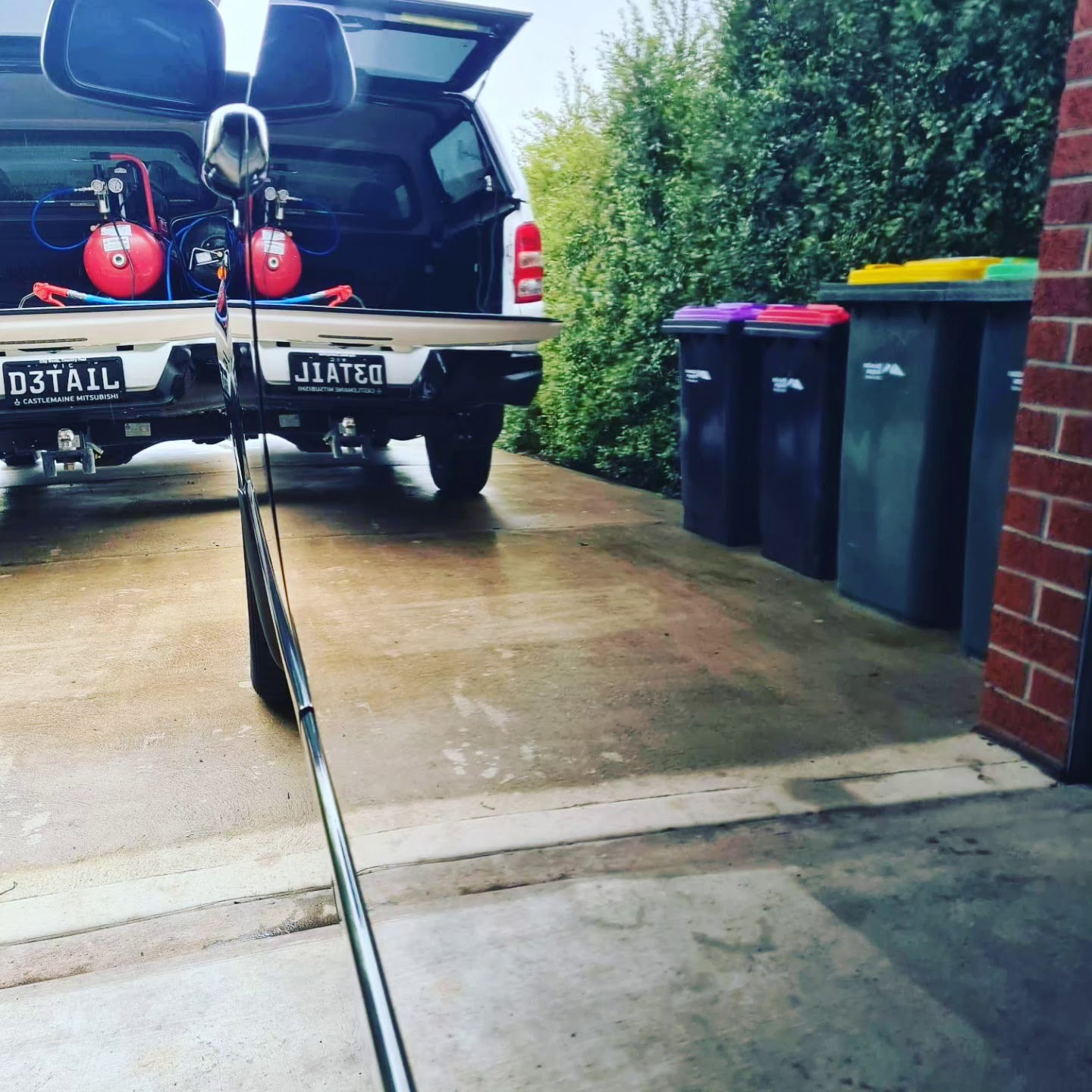 The Clear-Cut Detailing work ute loaded with equipment